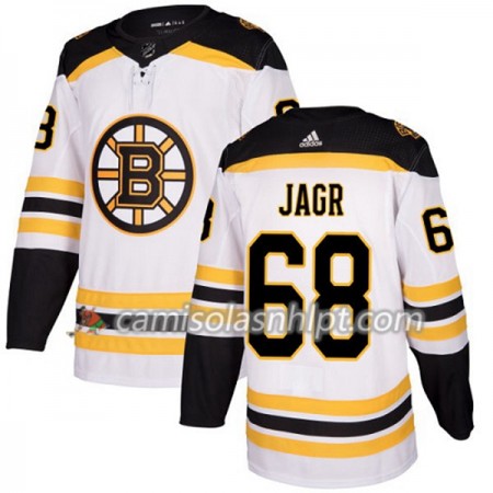 Camisola Boston Bruins Jaromir Jagr 68 Adidas 2017-2018 Branco Authentic - Homem